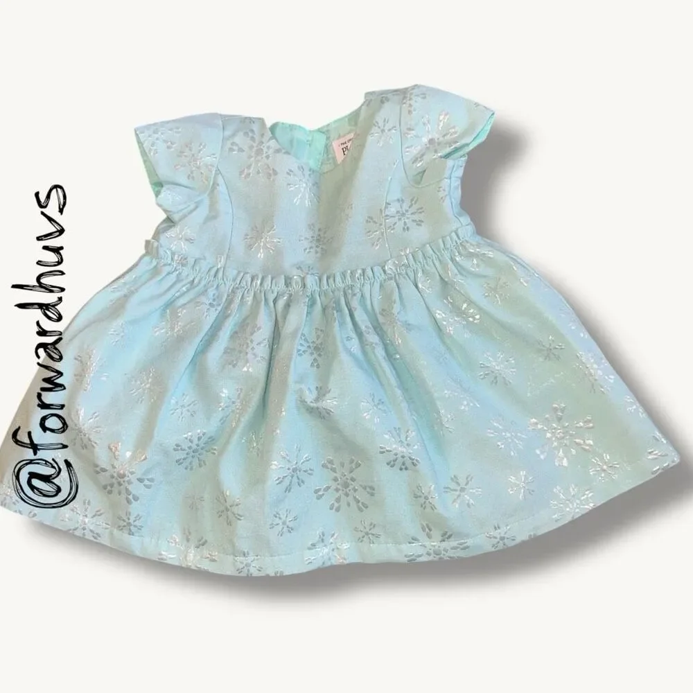 The Children’s Place Blue Snowflake Dress 3 to 6 Months